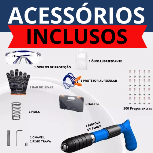 Kit Completo - Fixador de Pregos Manual