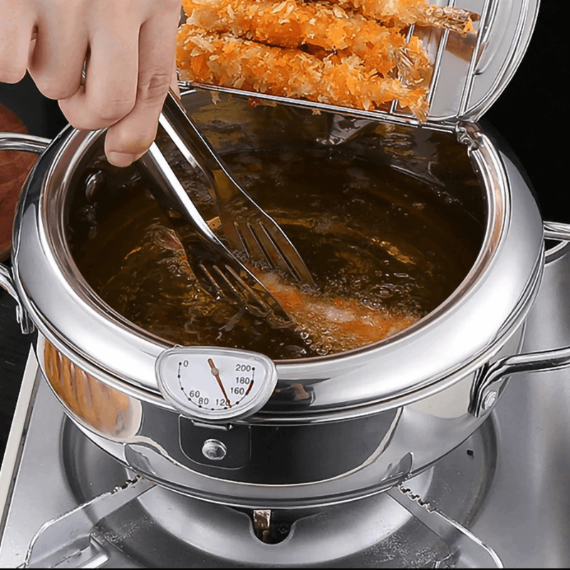 Fritadeira Inox Inteligente + Pegador De Brinde