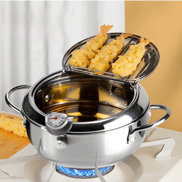 Fritadeira Inox Inteligente + Pegador De Brinde